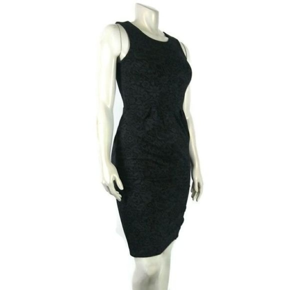 BORDEAUX Black Shift Dress Small Petite